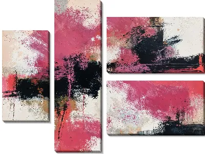 Эффект современного искусства с использованием ярких цветов и текстур