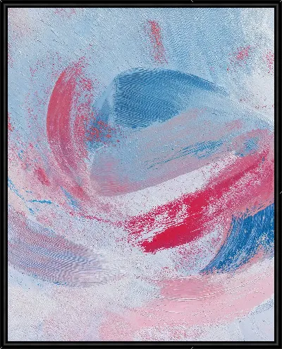 Картина Абстракция с использованием синего и розового цвета