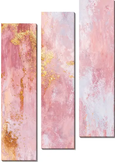 Модульная картина Фоновая текстура в мягких цветах с золотыми акцентами