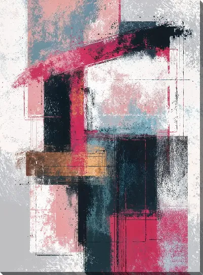 Постер Современное абстрактное искусство с яркими цветами и геометрическими формами