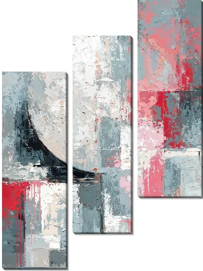 Модульная картина Абстракция с круглыми формами и цветами