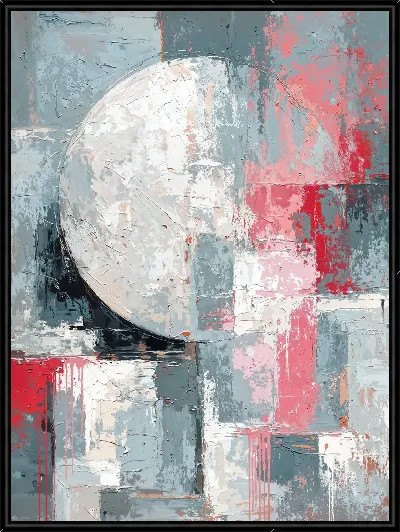 Картина Абстракция с круглыми формами и цветами