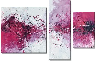 Модульная картина Композиция с розовыми и белыми оттенками