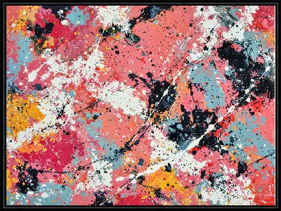 Картина Яркие цветные брызги в абстрактном стиле