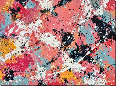 Постер Яркие цветные брызги в абстрактном стиле