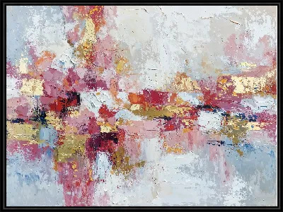 Картина Абстрактная картина с яркими цветами и текстурами