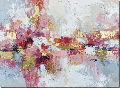 Постер Абстрактная картина с яркими цветами и текстурами