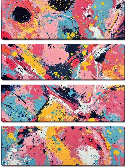 Модульная картина Яркие цвета и абстрактные формы