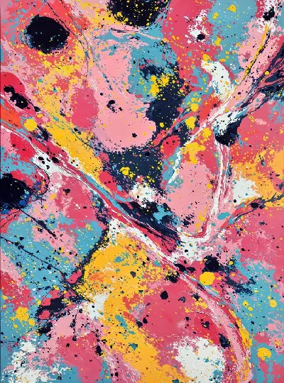 Плакат Яркие цвета и абстрактные формы