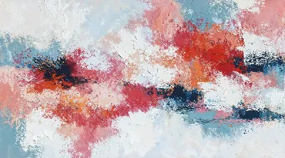 Плакат Абстрактная картина с яркими цветами на белом фоне и текстурой