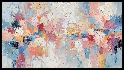 Картина Яркая абстракция с цветами и текстурами