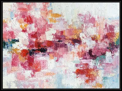 Картина Цветное абстрактное искусство с розовыми и розовыми оттенками