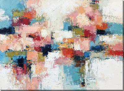 Постер Цветная абстракция в ярких тонах и разных формах