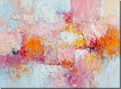 Картина маслом Краски на холсте смешиваются и создают абстрактный современный художественный стиль