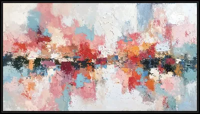 Картина Современное абстрактное искусство с яркими цветами и текстурой