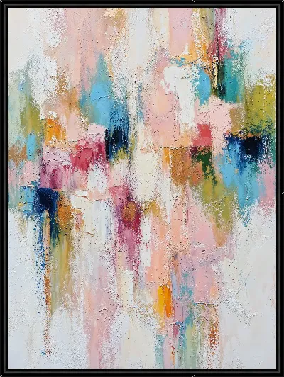 Картина Абстракция с яркими цветами и текстурами №21