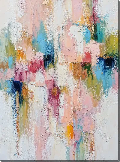 Картина маслом Абстракция с яркими цветами и текстурами №21