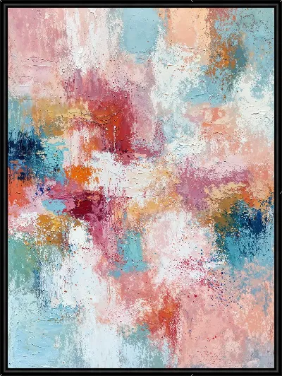 Картина Абстракция с яркими цветами и текстурами №23