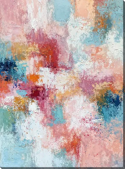 Постер Абстракция с яркими цветами и текстурами №23