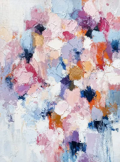 Плакат Абстракция с яркими цветами и текстурами №24