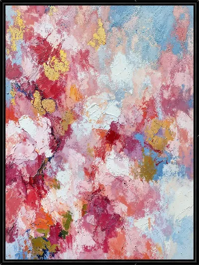 Картина Абстракция с яркими цветами и текстурами №25