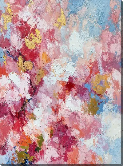 Постер Абстракция с яркими цветами и текстурами №25