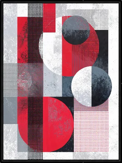 Картина Розовая геометрическая абстракция №29