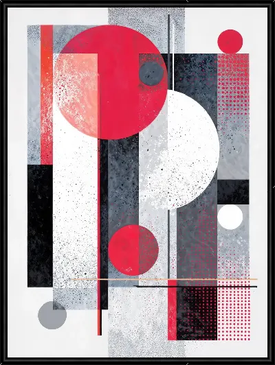 Картина Розовая геометрическая абстракция №30