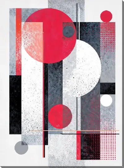 Картина маслом Розовая геометрическая абстракция №30