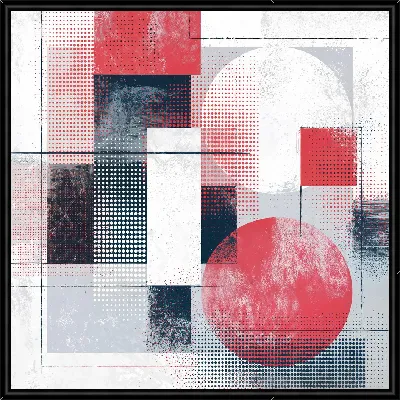 Картина Розовая геометрическая абстракция №31