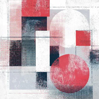 Плакат Розовая геометрическая абстракция №31