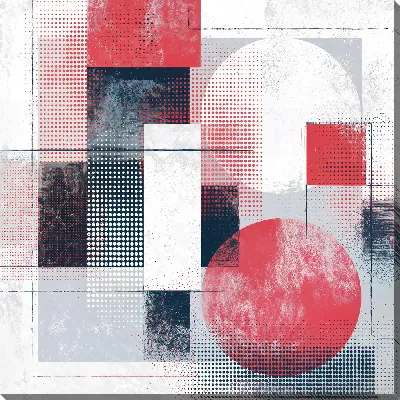 Постер Розовая геометрическая абстракция №31