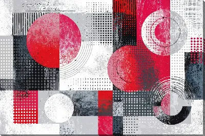 Картина маслом Розовая геометрическая абстракция №32