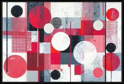 Картина Розовая геометрическая абстракция №34