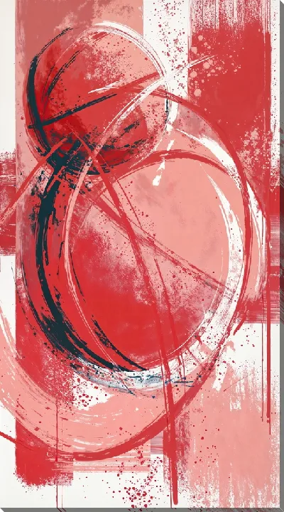 Картина маслом Абстракция розового цвета №4