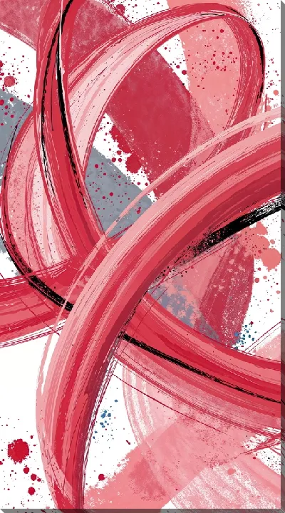 Картина маслом Абстракция розового цвета №6