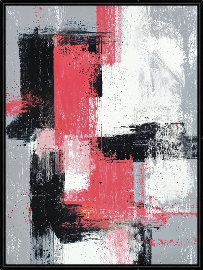 Картина Абстракция розового цвета №8