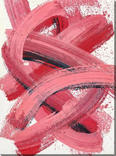 Картина маслом Абстракция розового цвета №13