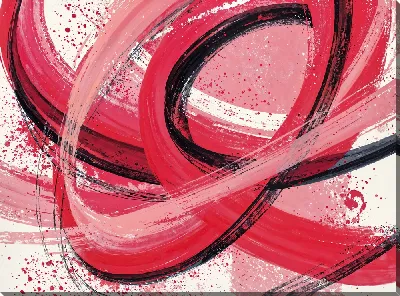 Картина маслом Абстракция розового цвета №14