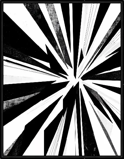 Картина Черно-белая абстракция №4