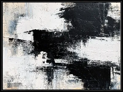 Картина Черно-белая абстракция №5