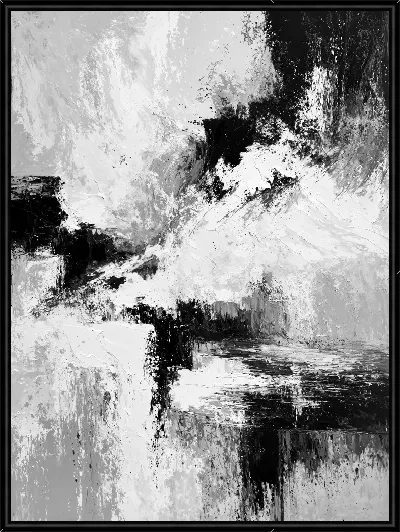 Картина Черно-белая абстракция №14