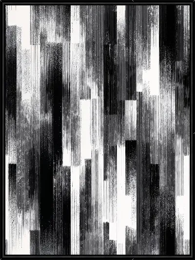 Картина Черно-белая абстракция №15