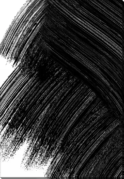 Картина маслом Черно-белая абстракция мазок кисти