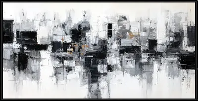 Картина Черно-белая абстракция №29