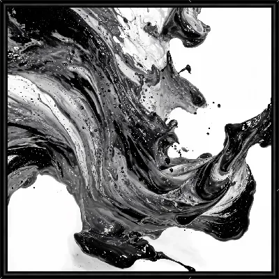 Картина Черно-белая абстракция №31