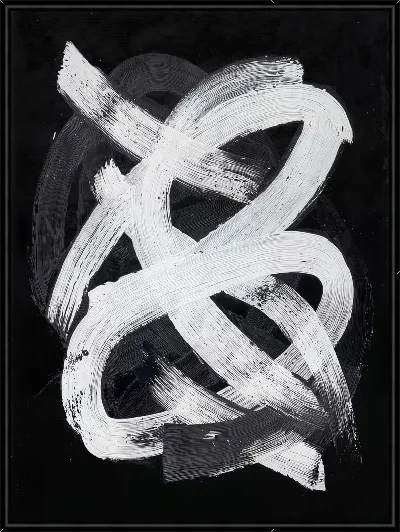 Картина Черно-белая абстракция №32