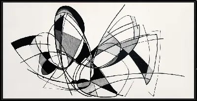 Картина Черно-белая абстракция №34