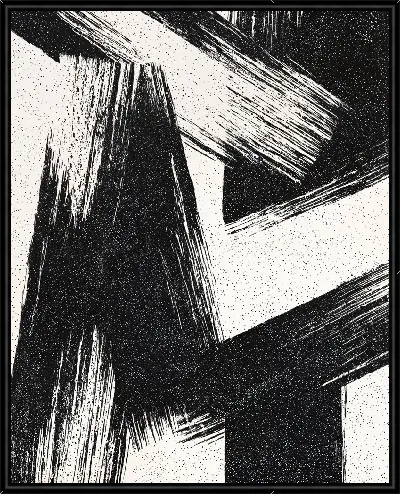Картина Черно-белая абстракция №36