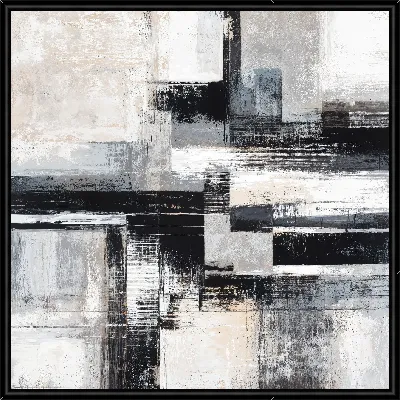 Картина Черно-белая абстракция №37